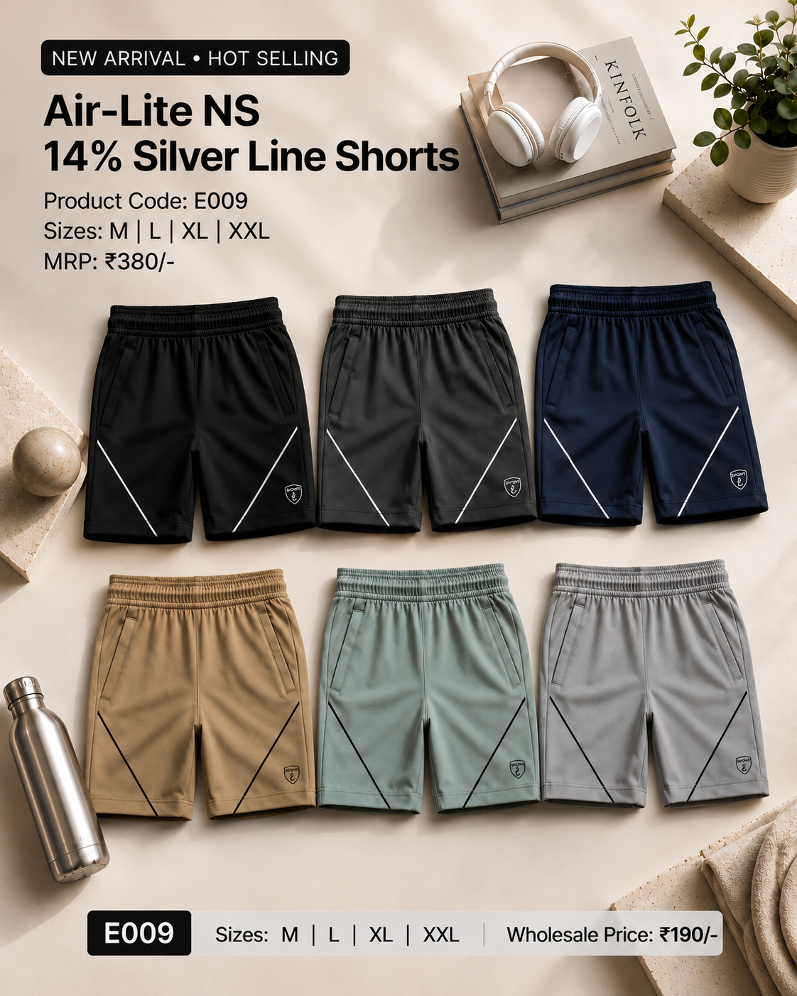 Air-Lite Silver Line Shorts ( E009 )